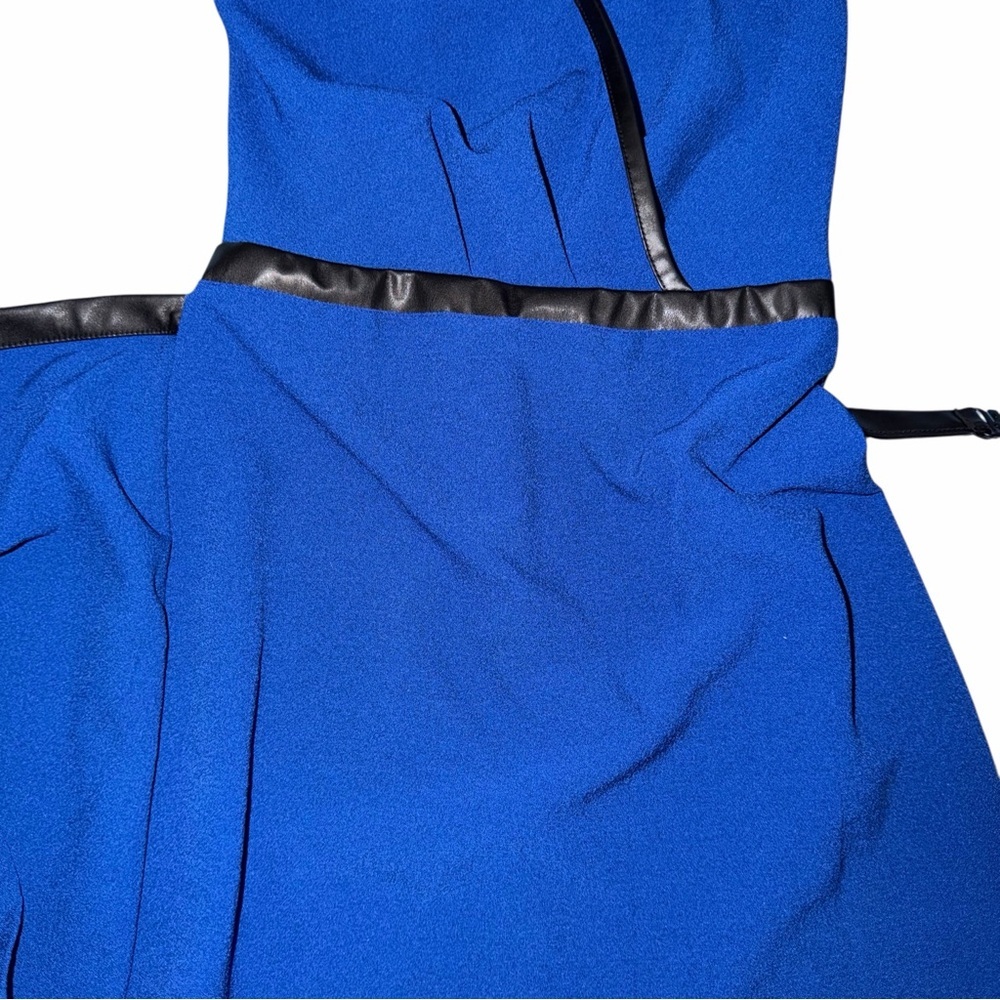 Maeve From Anthropologie Cobalt Blue Faux Wrap Dress NEW WITH TAGS Size 0 - Picture 4 of 10